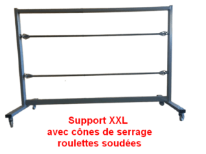 Dévidoir de bobines capable de supporter des bobines lourdes, jusqu'à 250 kg au total