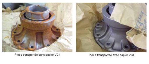 Papier VCI pouir éviter la corrosion durant le transport ou le stockage