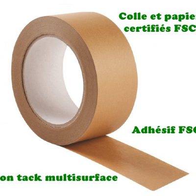 Adhésif papier kraft FSC recyclable